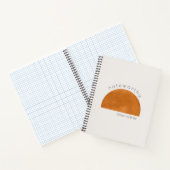 Moderne Minimalistische Abstrakte Sonne Personalis Notizblock (Innenseite)