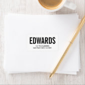 Moderne minimalistische Adresse in Schwarz und Wei Adressaufkleber (Insitu)