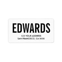 Moderne minimalistische Adresse in Schwarz und Wei