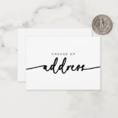 Moderne Minimalistische Adressenänderung Mitteilungskarte (Vorderseite/Rückseite Beispiel)