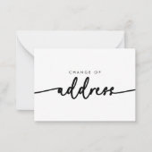 Moderne Minimalistische Adressenänderung Mitteilungskarte (Vorderseite)
