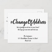 Moderne Minimalistische Adressenänderung Postkarte (Vorne/Hinten)