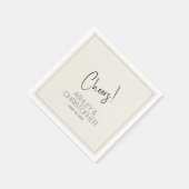 Moderne Minimalistische Alabaster-Hochzeit Serviette (Ecke)