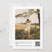 Moderne minimalistische Alles-in-einem-QR-Code-Fot Einladung (Rückseite)