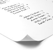 Moderne Minimalistische Alphabetisierungskarte Poster (Ecke)