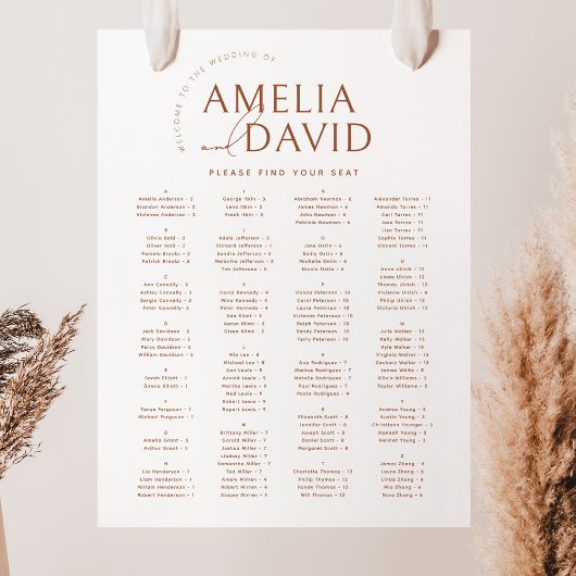 Moderne Minimalistische Alphabetisierungstabelle Poster