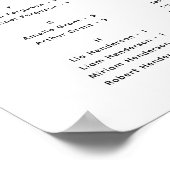 Moderne Minimalistische Alphabetisierungstabelle Poster (Ecke)