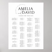 Moderne Minimalistische Alphabetisierungstabelle Poster (Vorne)