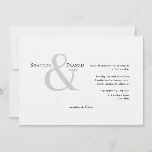 Moderne Minimalistische Ampere und Einladung zur H (Vorderseite)