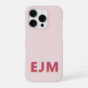 Moderne minimalistische anfängliche monogrammierte iPhone 16 pro hülle