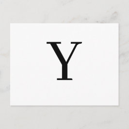 Moderne minimalistische Anfangsbuchstaben-Designs Postkarte