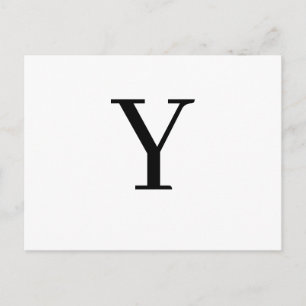 Moderne minimalistische Anfangsbuchstaben-Designs Postkarte