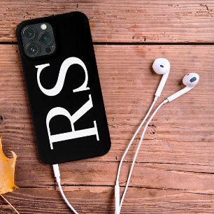 Moderne minimalistische Anfangsbuchstaben Monogram Case-Mate iPhone Hülle