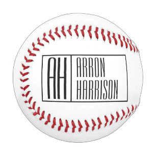 Moderne Minimalistische Anfangsbuchstaben & Namens Baseball