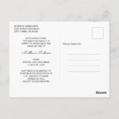 Moderne Minimalistische Ankündigung 1 Foto Abschlu Postkarte (Rückseite)