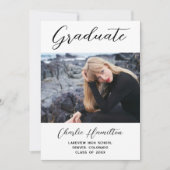 Moderne Minimalistische Ankündigung 2 Foto Abschlu (Vorderseite)