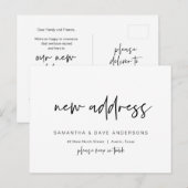 Moderne minimalistische Ankündigung neuer Zuhause- Postkarte (Vorne/Hinten)