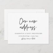 Moderne minimalistische Ankündigung neuer Zuhause- Postkarte (Vorne/Hinten)