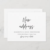 Moderne minimalistische Ankündigung neuer Zuhause- Postkarte (Vorne/Hinten)