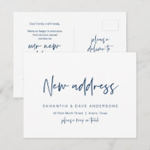 Moderne minimalistische Ankündigung neuer Zuhause-