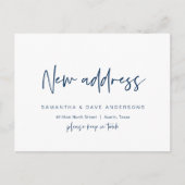 Moderne minimalistische Ankündigung neuer Zuhause- Postkarte (Vorderseite)