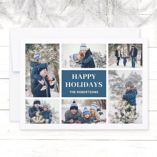 Moderne Minimalistische Aquamarine Weihnachtskarte