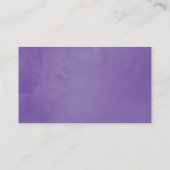 Moderne, minimalistische Aquarellfarbe ultra viole Visitenkarte (Rückseite)