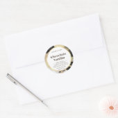 Moderne minimalistische Aquarellfarben Runder Aufkleber (Umschlag)