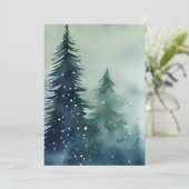 Moderne Minimalistische Aquarellfarben Weihnachten (Stehend Vorderseite)
