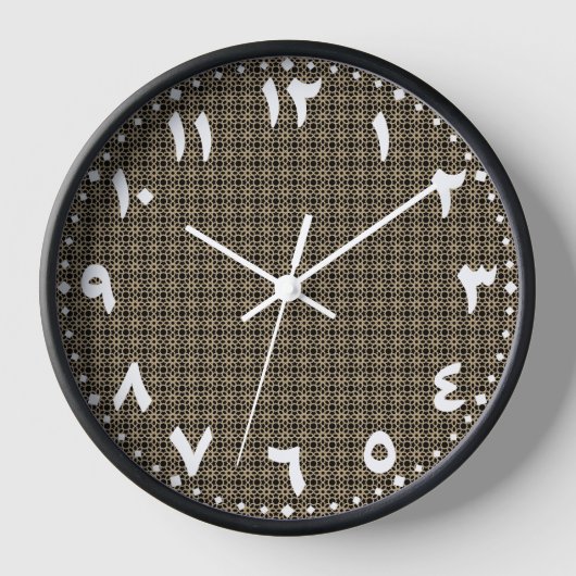 Moderne Minimalistische arabische Wohngestaltung Uhr (Vorderseite)