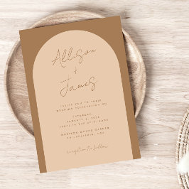 Moderne Minimalistische Arch Boho Hochzeit Einladung