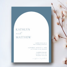 Moderne Minimalistische Arch Dusty Blue Wedding