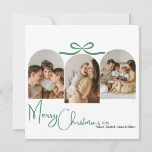 Moderne minimalistische Arch-Familien-Weihnachtsgr Feiertagskarte