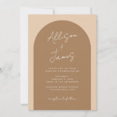 Moderne Minimalistische Arch Wedding Einladung (Vorderseite)