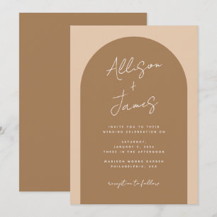 Moderne Minimalistische Arch Wedding Einladung