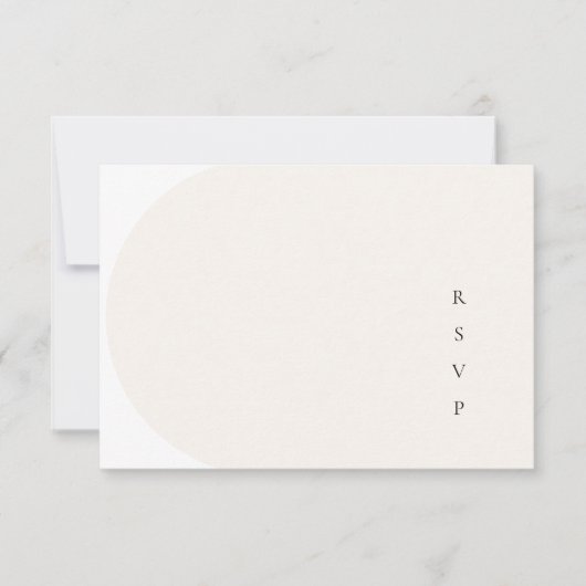 Moderne Minimalistische Arch Wedding RSVP Card Karte (Vorderseite)