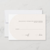 Moderne Minimalistische Arch Wedding RSVP Card Karte (Rückseite)
