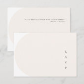 Moderne Minimalistische Arch Wedding RSVP Card Karte (Vorne/Hinten)