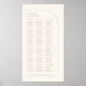 Moderne Minimalistische Arch Wedding Seating Chart Poster (Vorne)