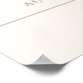 Moderne Minimalistische Arch Wedding Seating Chart Poster (Ecke)