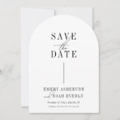 Moderne Minimalistische Armatur Save the Date Einladung (Vorderseite)