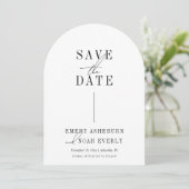 Moderne Minimalistische Armatur Save the Date Einladung (Stehend Vorderseite)