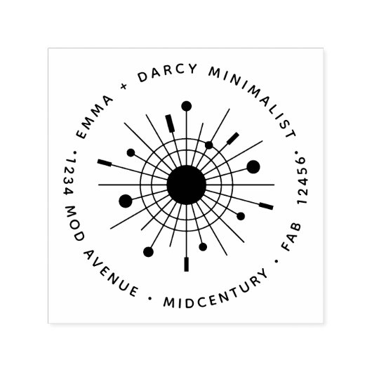 Moderne Minimalistische atomare Sternexplosion des Permastempel (Design)