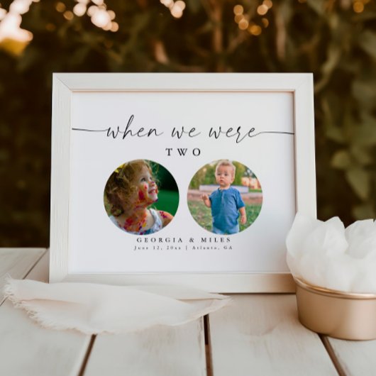 Moderne Minimalistische Baby Picture Tischnummer