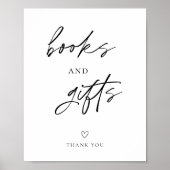 Moderne Minimalistische Babyduschbücher und Gesche Poster (Vorne)