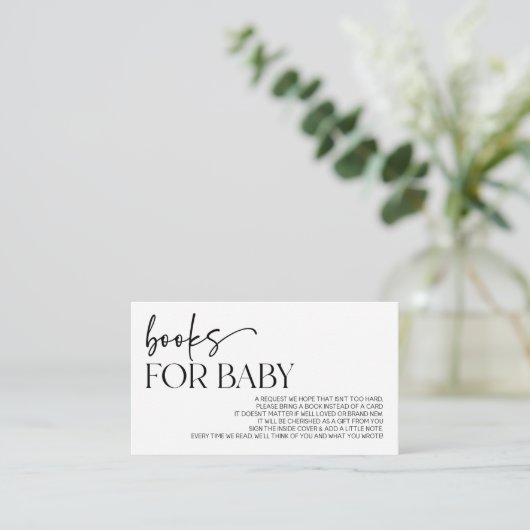 Moderne Minimalistische Babydusche Begleitkarte (Stehend Vorderseite)