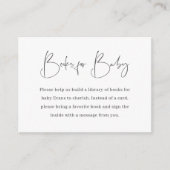 Moderne Minimalistische Babydusche Begleitkarte (Vorderseite)