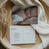 Moderne minimalistische Babydusche Danke Postkarte