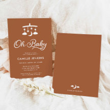 Moderne Minimalistische Babydusche Einladung