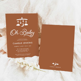 Moderne Minimalistische Babydusche Einladung